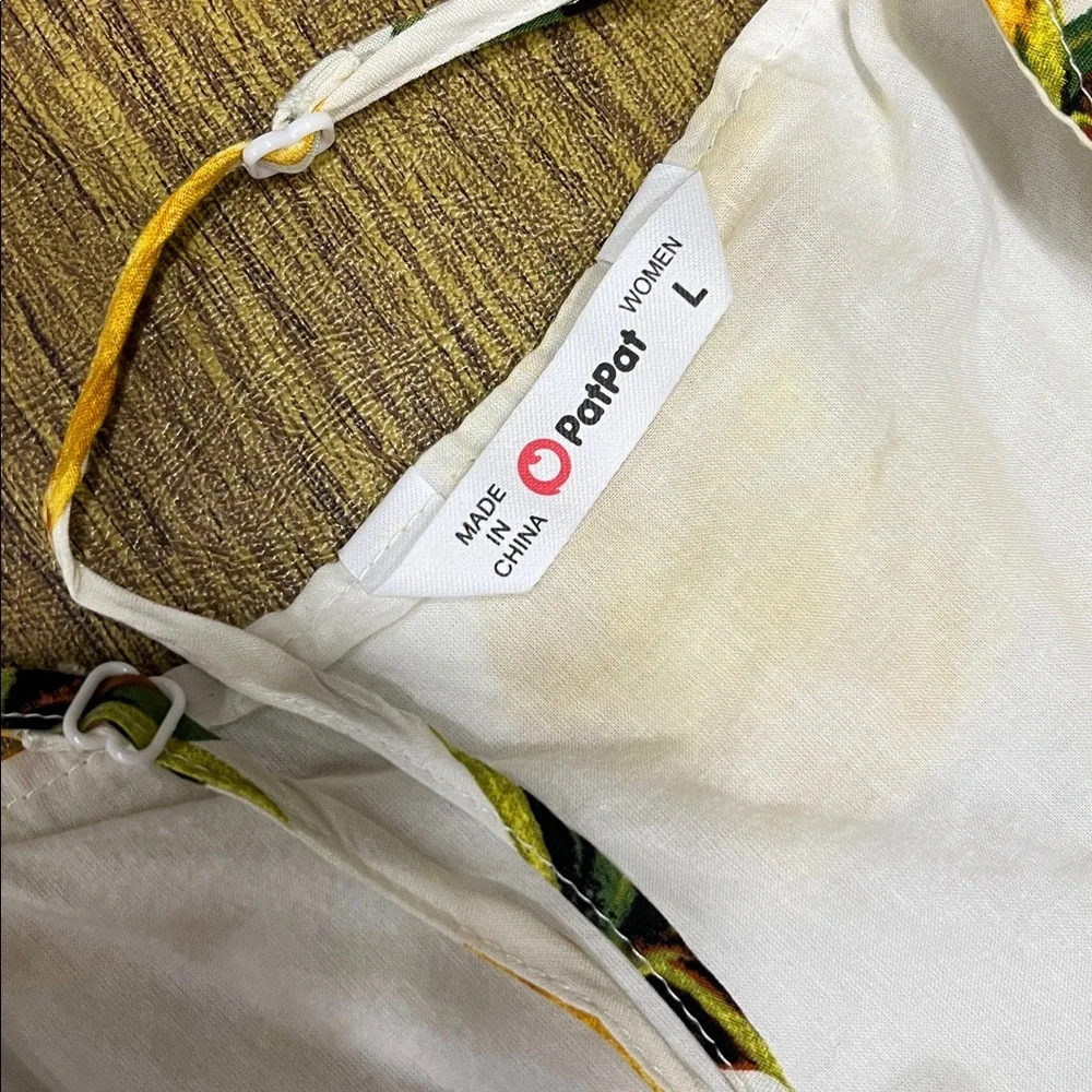 PatPat Lemon Print Dress - White and Yellow - Picture 4 of 5